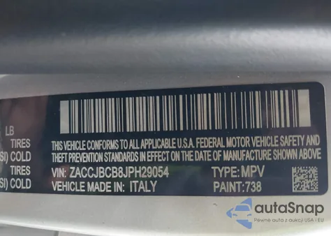 2018 Jeep Renegade Trailhawk 4X4 from USA, damaged, VIN ZACCJBCB8JPH29054